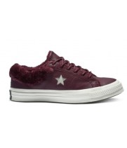 Кеды Converse One Star зимние бордовые