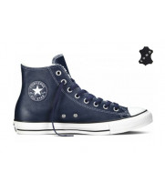 Converse кеды зимние кожаные тёмно-синие высокие 