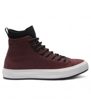 Converse кеды кожаные зимние бордовые высокие 