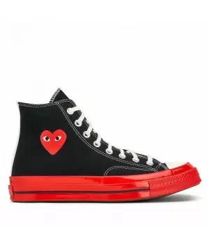 Кеды CONVERSE X PLAY COMME DES GARCONS красные высокие