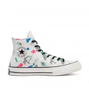 Кеды Converse Chuck 70 Archive Print с рисунками белые 