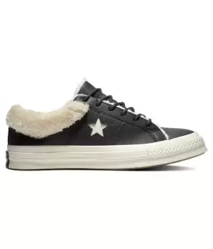 Кеды Converse One Star зимние чёрные низкие 